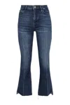 Frame Le Crop Mini Boot Cascade Jeans In Blue