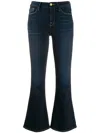 Frame Le Crop Mini Boot Jeans In Blue
