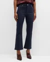 Frame Gillian Silk Ruched Sleeve Top In Wine In Navy Coated