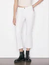 Frame Le Crop Mini Boot Jeans In Ecru In White