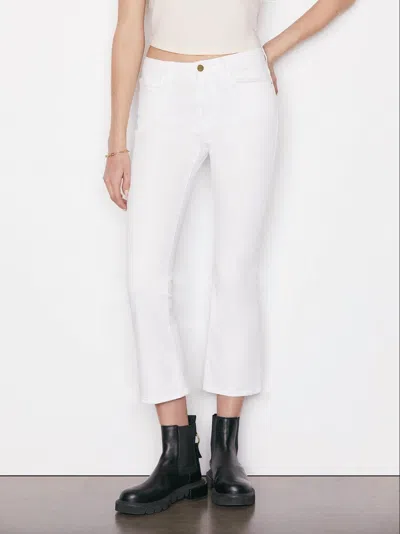 FRAME LE CROP MINI BOOT-CUT JEAN IN WHITE