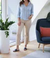 Frame Le Crop Mini Boot Cut Pants In Sand Multi In Neutral