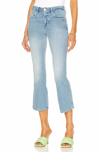 Frame Le Crop Mini Boot Double Needle Jean In Tropic In Blue