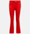 Frame Le Crop Mini Boot High-rise Jeans In Bright Red