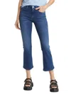 Frame Le Crop Mini Boot Jean In Bornstein In Blue