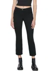 Frame Le Crop Mini Boot Jean In Film Noir In Black