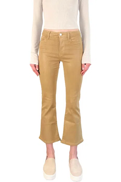 Frame Le Crop Mini Boot Jean In Light Camel Coated In Brown