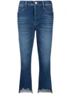 Frame Le Crop Mini Boot Jeans In Blue