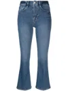 Frame Le Crop Mini Boot Jeans In Blue