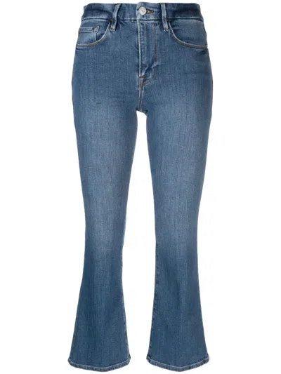 Frame Le Crop Mini Boot Jeans In Blue