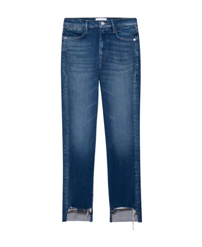 Frame Le Crop Mini Boot Jeans In Blue