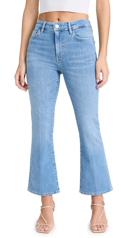 Frame Le Crop Mini Flared Jeans In Blue