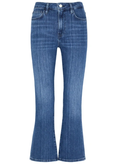 Frame Le Crop Mini Boot Jeans In Dark Blue