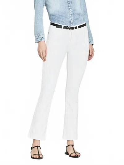 Frame Le Crop Mini Boot Jeans In Blanc In Yellow