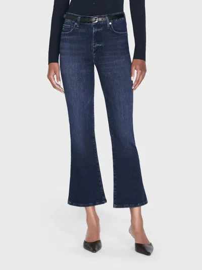 Frame Le Crop Mini Boot Jeans In Dante In Blue