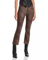 Frame Le Sylvie High Rise Slim Jeans In Leopard Print In Animal Print