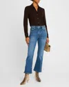 Frame Le Crop Mini High Rise Bootcut Jeans In Mermaid In Mermaid