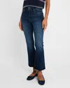 Frame Le Jane Crop Cropped High-rise Straight-leg Jeans In Moonflower