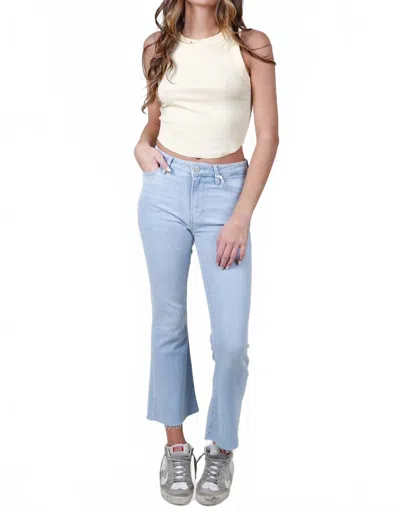 Frame Le Crop Mini Boot Raw Fray Jeans In Clarity In Multi