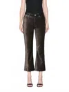 Frame Le Crop Mini Boot Velvet High Rise Jeans In Comet In Brown