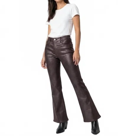 Frame Le Crop Mini Bootcut Coated Jeans In Mahogany In Brown