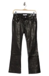 Frame Le Crop Mini Bootcut Leather Pants In Black