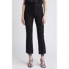 Frame Le Crop Mini Bootcut Trousers In Noir