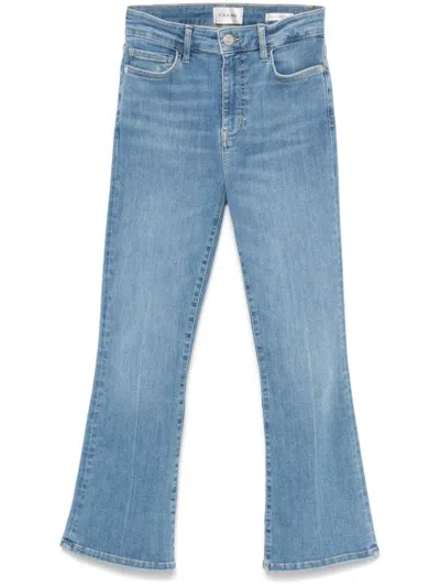 Frame Le Crop Mini Flared Jeans In Blue