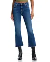 Frame The Pencil Cropped High-rise Slim-leg Jeans In Skywalk