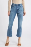 Frame Le Crop Raw Hem Mini Bootcut Jeans In Rowley Raw After