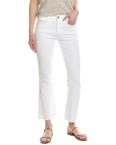 Frame Le Crop White Raw Fray Mini Boot Jean