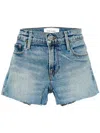 Frame Le Cut-off Denim Shorts In Crystal Shores Crsr