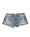 Frame Le Cutoff Denim Shorts In Light Blue Cotton In Blue