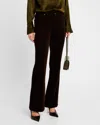 Frame Le Easy Flare Trouser In Espresso In Espresso