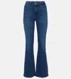 Frame Le Easy Flare High-rise Flared Jeans In Blue