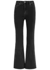 Frame Reboot Super Stretch High-rise Bootcut Jeans In Black