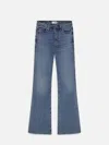 Frame Le Easy Flare Raw Fray Outseam Insert In Mermaid In Blue