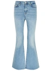 Frame Le Easy High Rise Flare Leg Jeans In Colorado In Light Blue