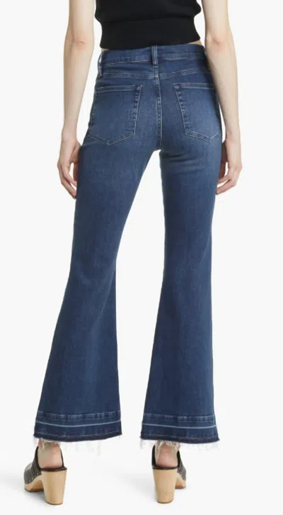 Frame Le Easy Flare Raw Fray In Thunderstorm In Multi