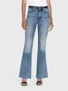 Frame Le Easy Flare Raw Fray Jean In Whimsy In Multi