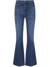 Frame Le Easy Flare Raw Fray Jeans In Calvin
