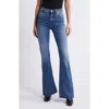 Frame Le Easy Flare Raw Hem Jeans In Mermaid