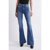 Frame Le Easy Flare Raw Hem Jeans In Mermaid