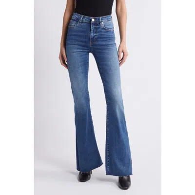 Frame Le Easy Flare Raw Hem Jeans In Mermaid