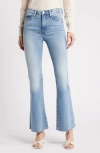 Frame Le Easy Flare Raw Fray Jeans In Whimsy