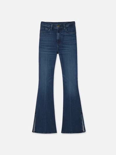 Frame Le Easy Flare Side Slit Jeans In Blue