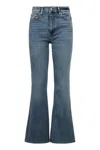 Frame Le Easy Flare Stretch Jeans In Blue