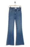 Frame Le Easy Flare Raw Fray Outseam Insert In Mermaid In Bixby