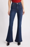 Frame Denim Le High Straight Long Raw Fray Jeans In Sutherland