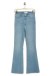 Frame Le Easy High Waist Raw Hem Flare Jeans In Wilson Raw After